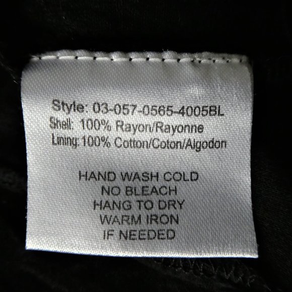 Roper Cami Dress Floral Embroidery Pintuck Front Sheath Black India M - Picture 9 of 9